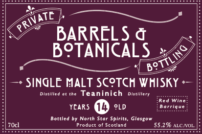 Barrels & Botanicals Shop Exclusive - 14yo Teaninich Red Wine Barrique (70cl, 55.2%)